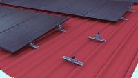 Trapezoidal Metal Tile Roof Clamping System with Elevation